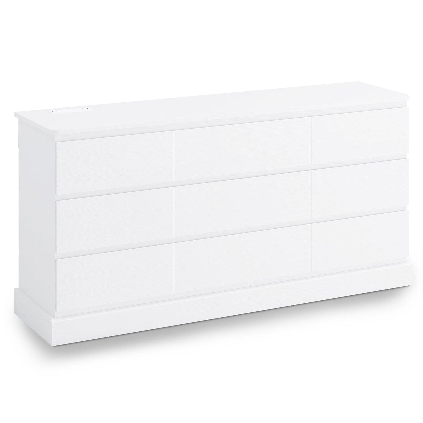 61.4 Inches Dresser with Power Outlets White