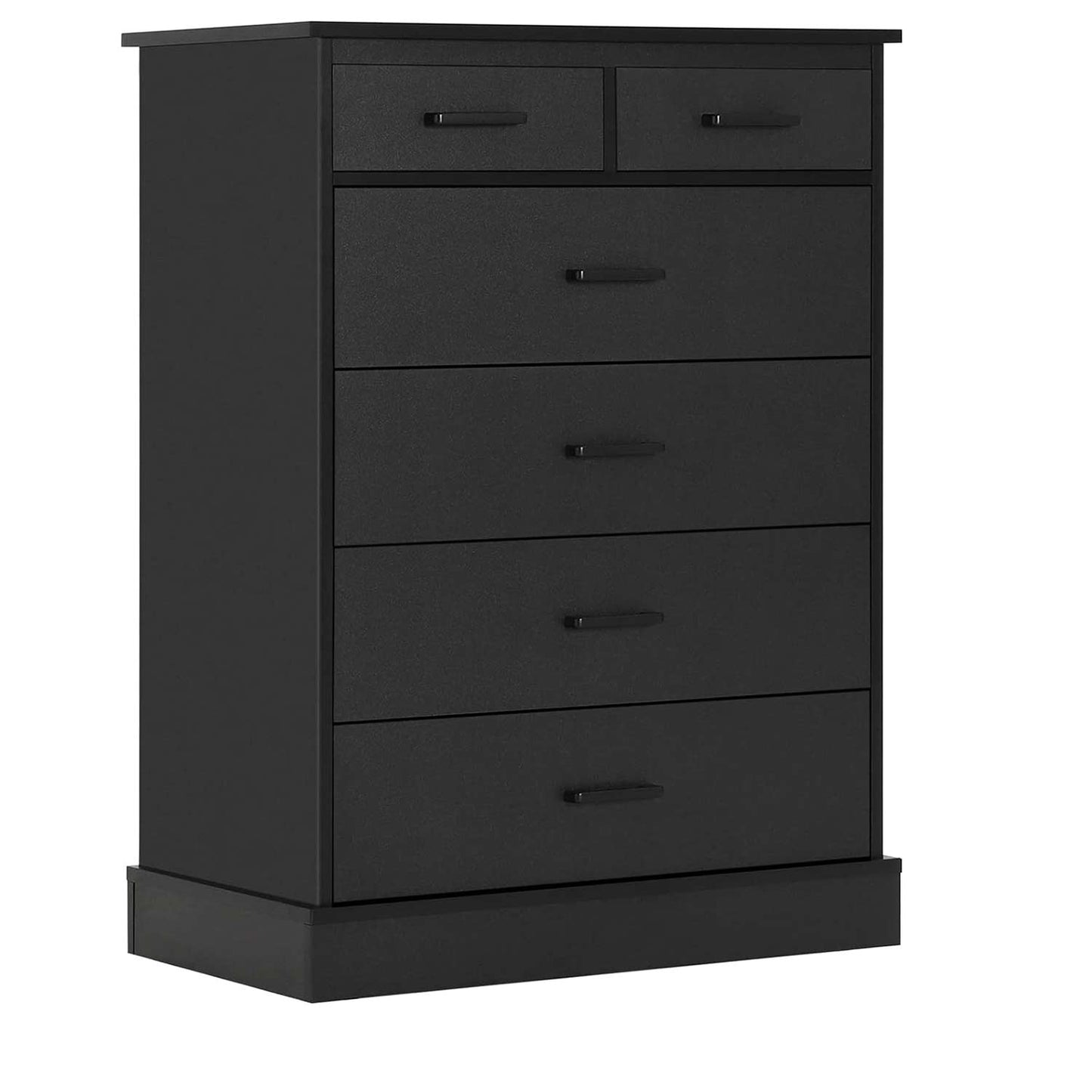 Tall Dresser with 6 Storage Drawers Sturdy Base Black