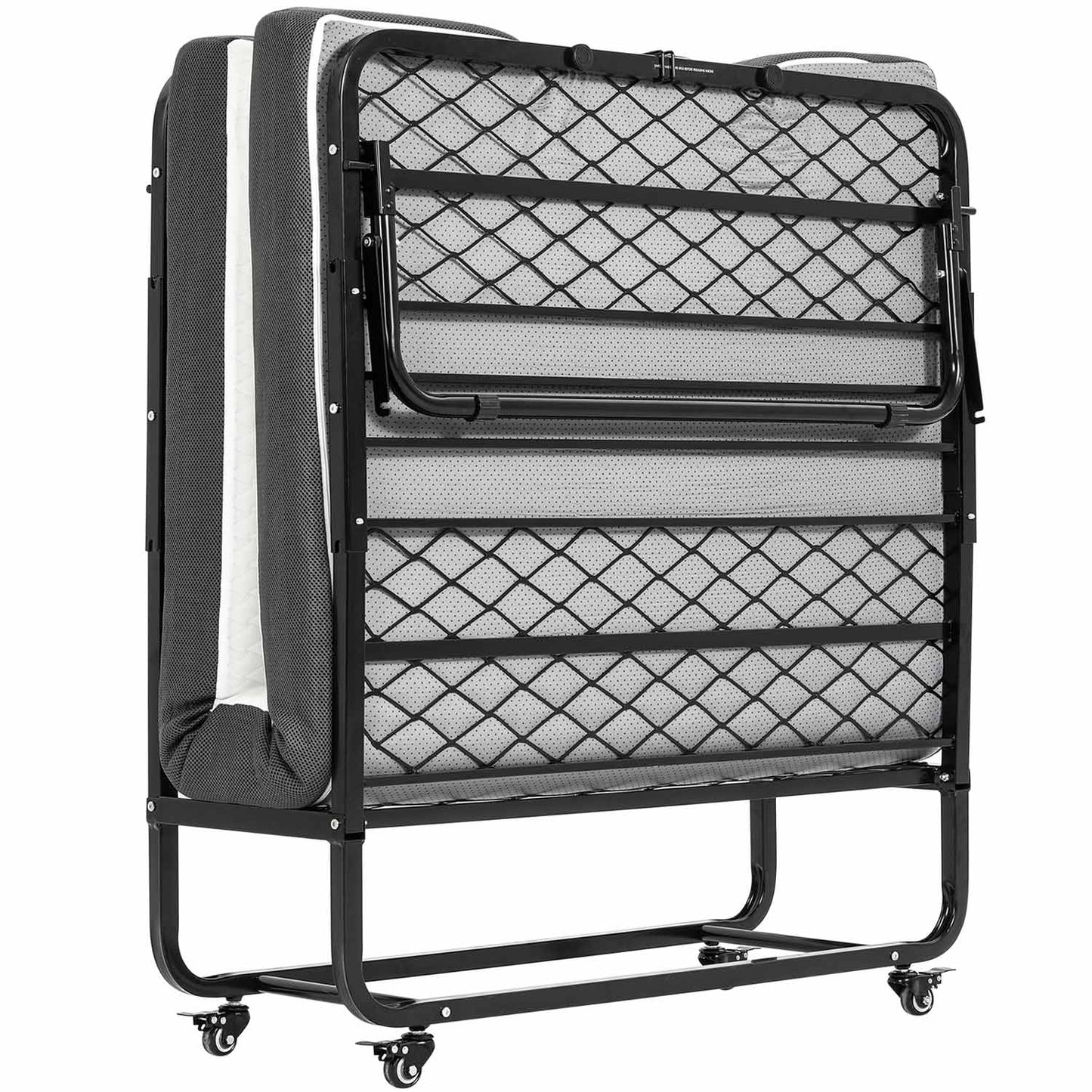 Twin Size Folding Bed with Memory Foam Mattress Black