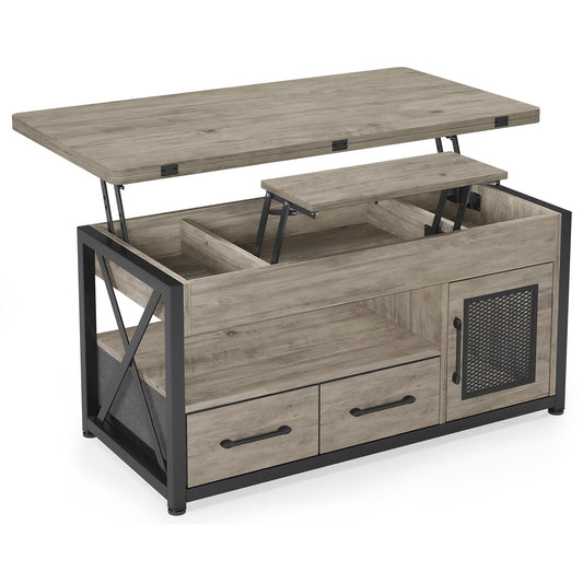 40in Lift Top Coffee Table Grey