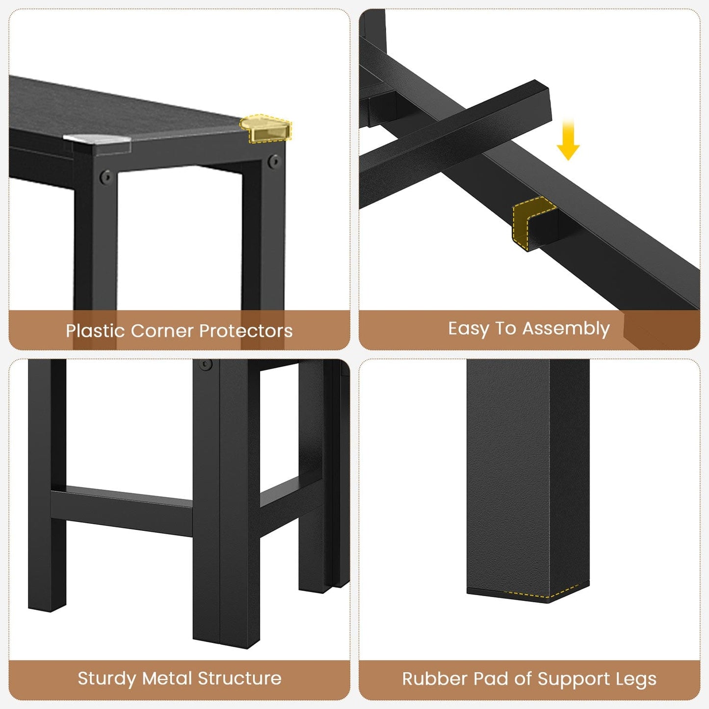 Full Size Daybeds with Charging Station and Storage Shelves Black