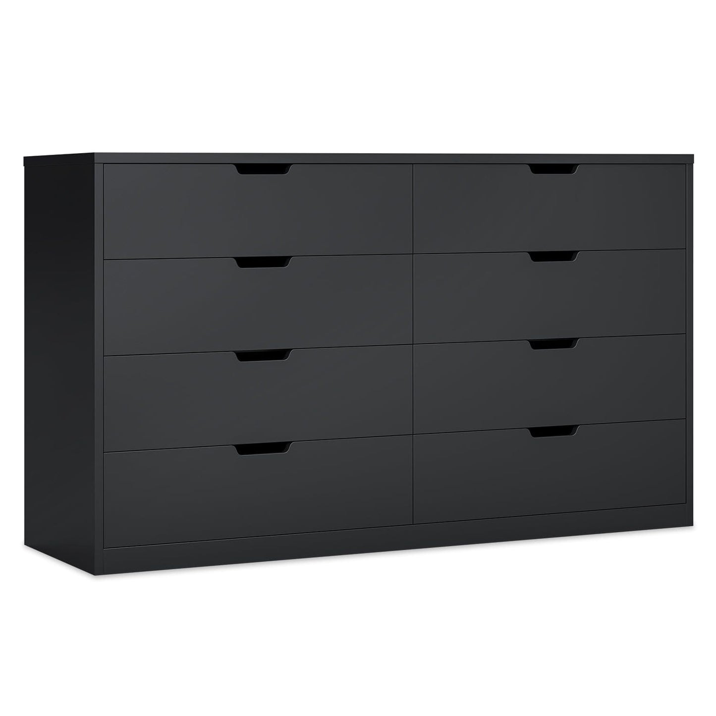 8 Drawers Dresser with Large Capacity Black