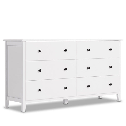 6 Drawers Dresser with Large Capacity White