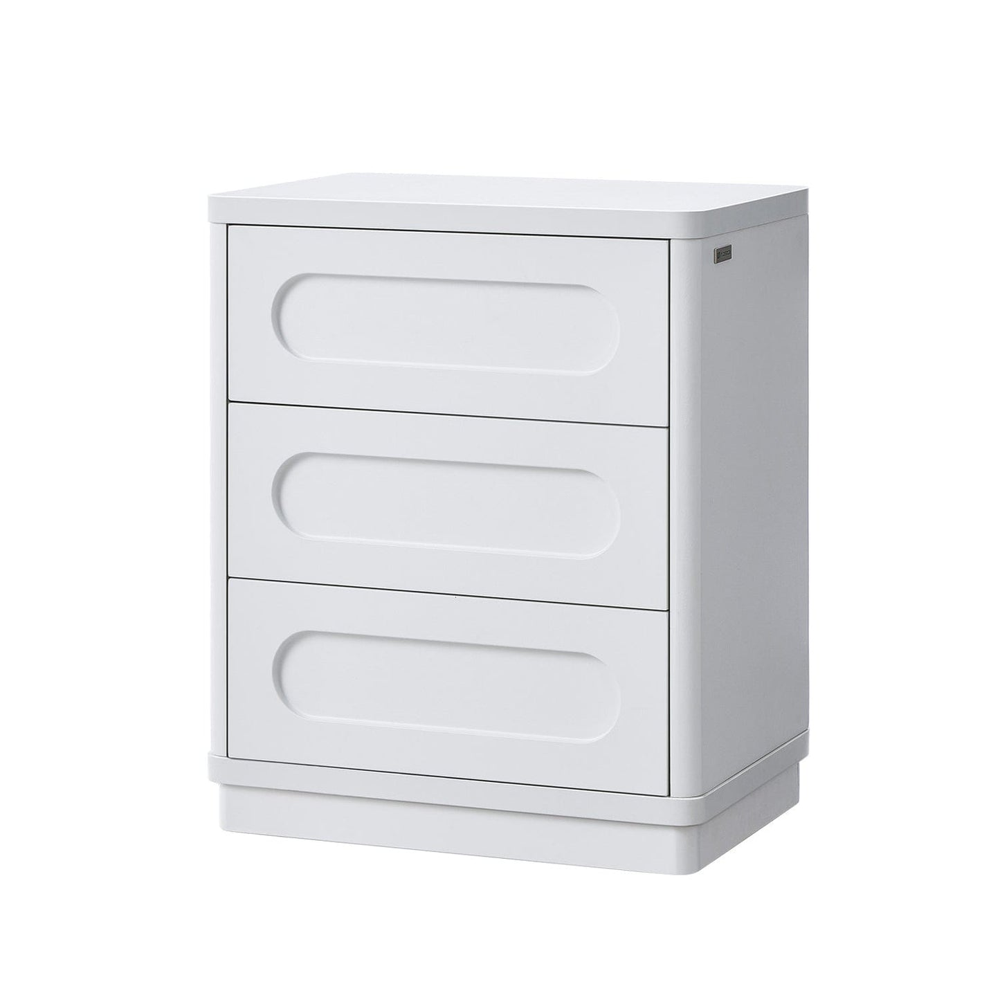 Nightstand with 3 Drawers White