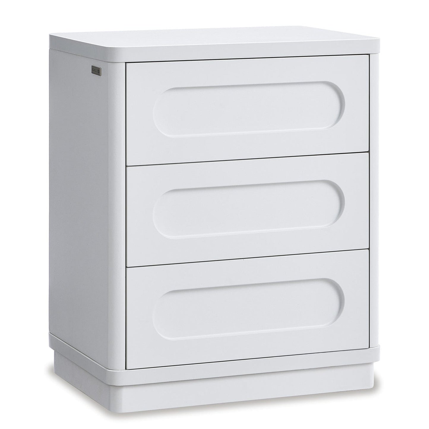 Nightstand with 3 Drawers White