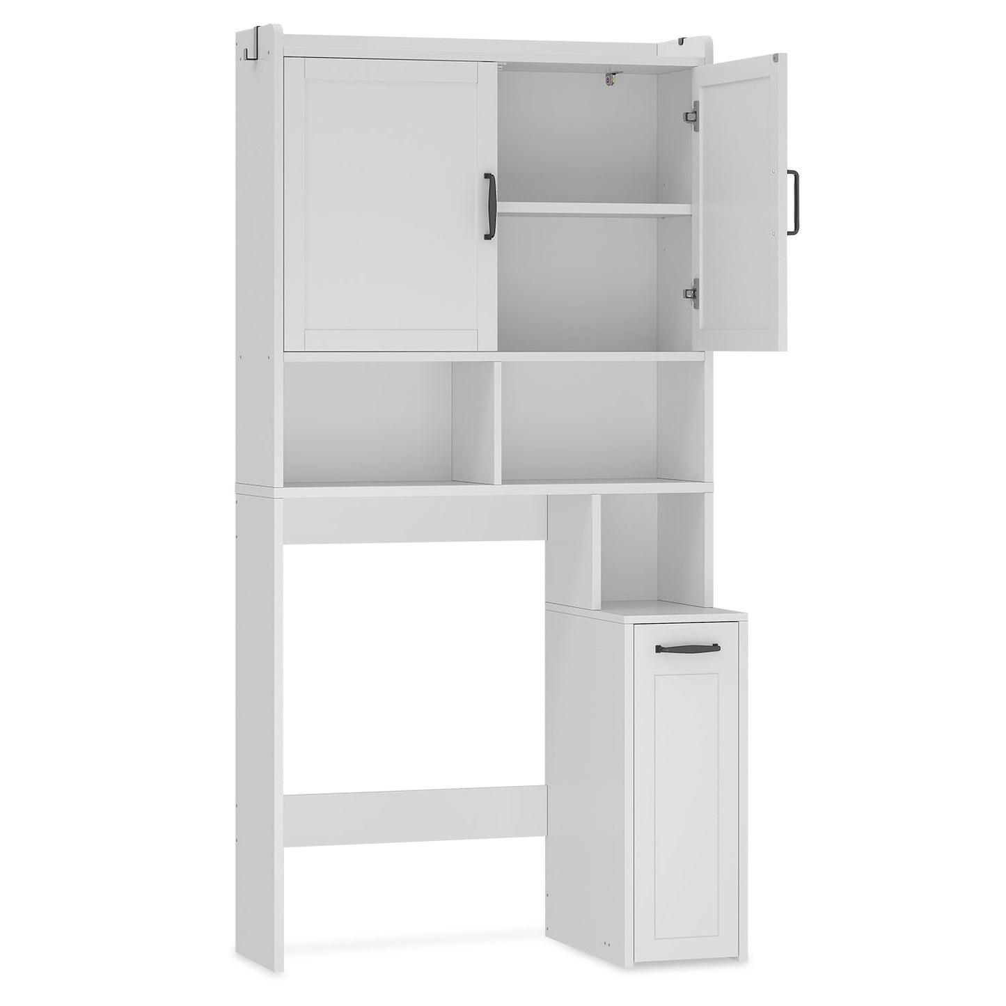 Over The Toilet Storage Cabinet with Pulley White